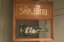 Scarbrough House ship in a bottle display
